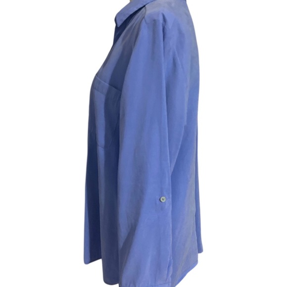 Chico’s Blue Button-Up Shirt - Picture 3 of 13